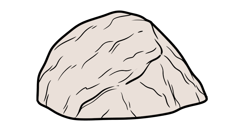 Morris, a rock in the White River